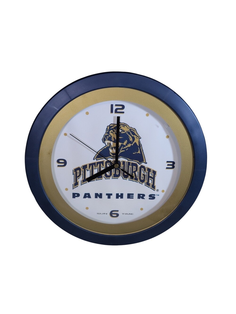 Pittsburgh Pennsylvania Panthers Wall Clock Blue/Gold 11 1/4" Round